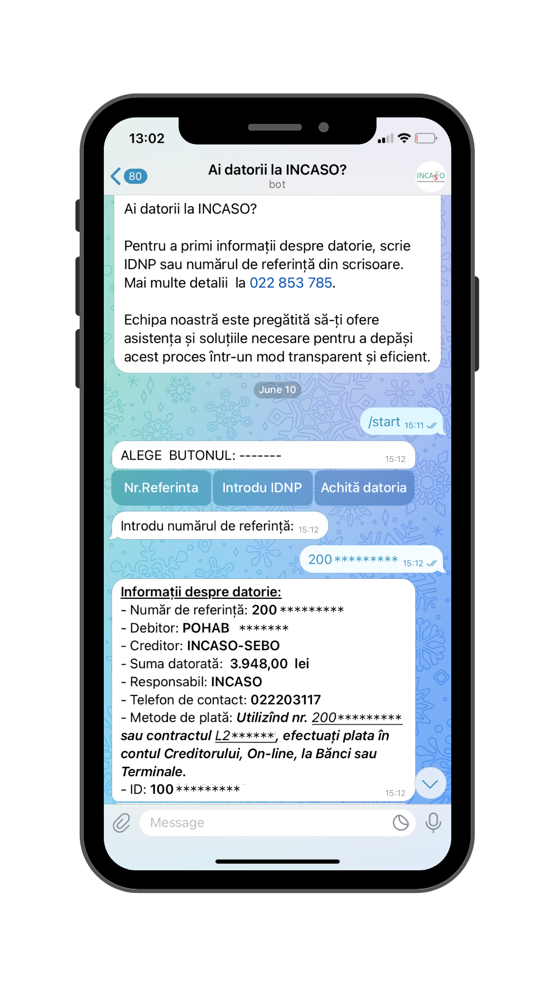 Incaso telegram